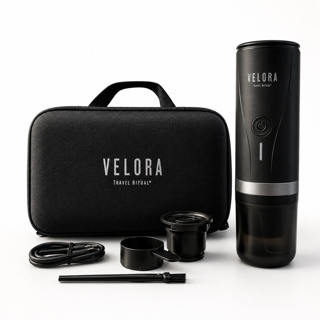 Velora Travel Ritual – Macchina da Caffè Espresso Portatile 2 in 1