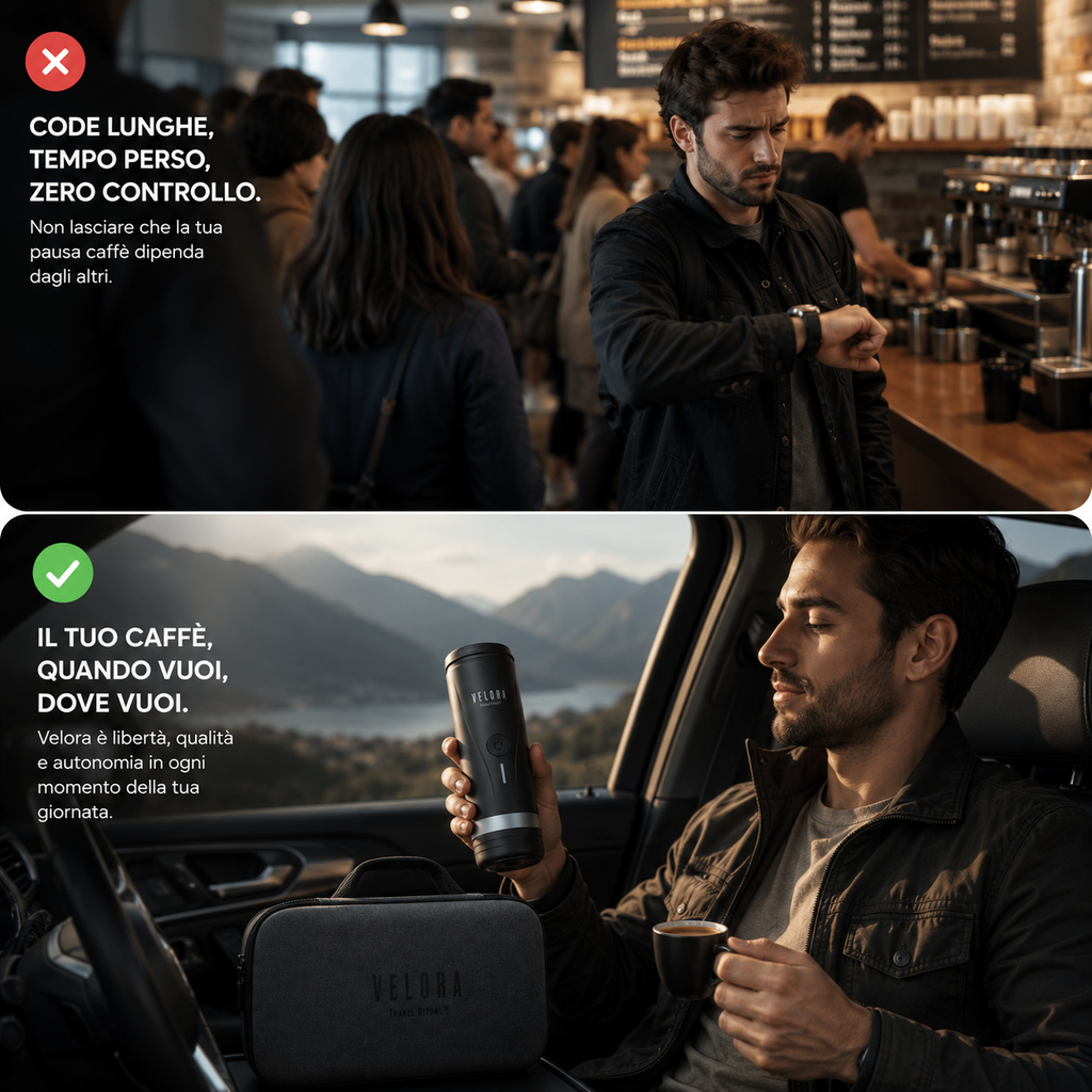 VELORA™ – Macchina da Caffè Portatile Espresso